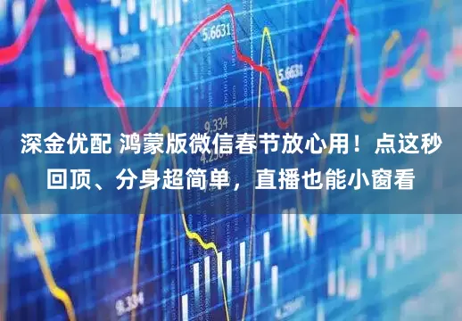 深金优配 鸿蒙版微信春节放心用！点这秒回顶、分身超简单，直播也能小窗看